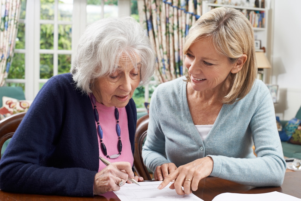 Senior asking questions about dementia care Concord CA